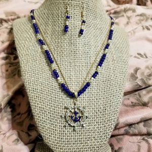 Prima Nautical Navy Blue Necklace Set